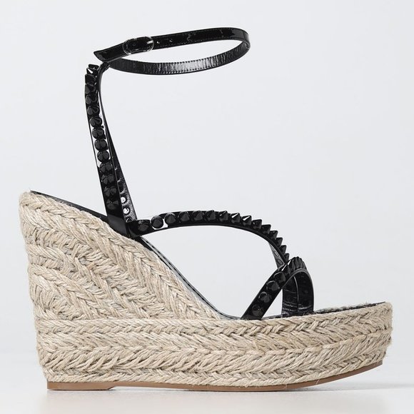 Christian Louboutin Black Studded Platform Sandals - Picture 3 of 16